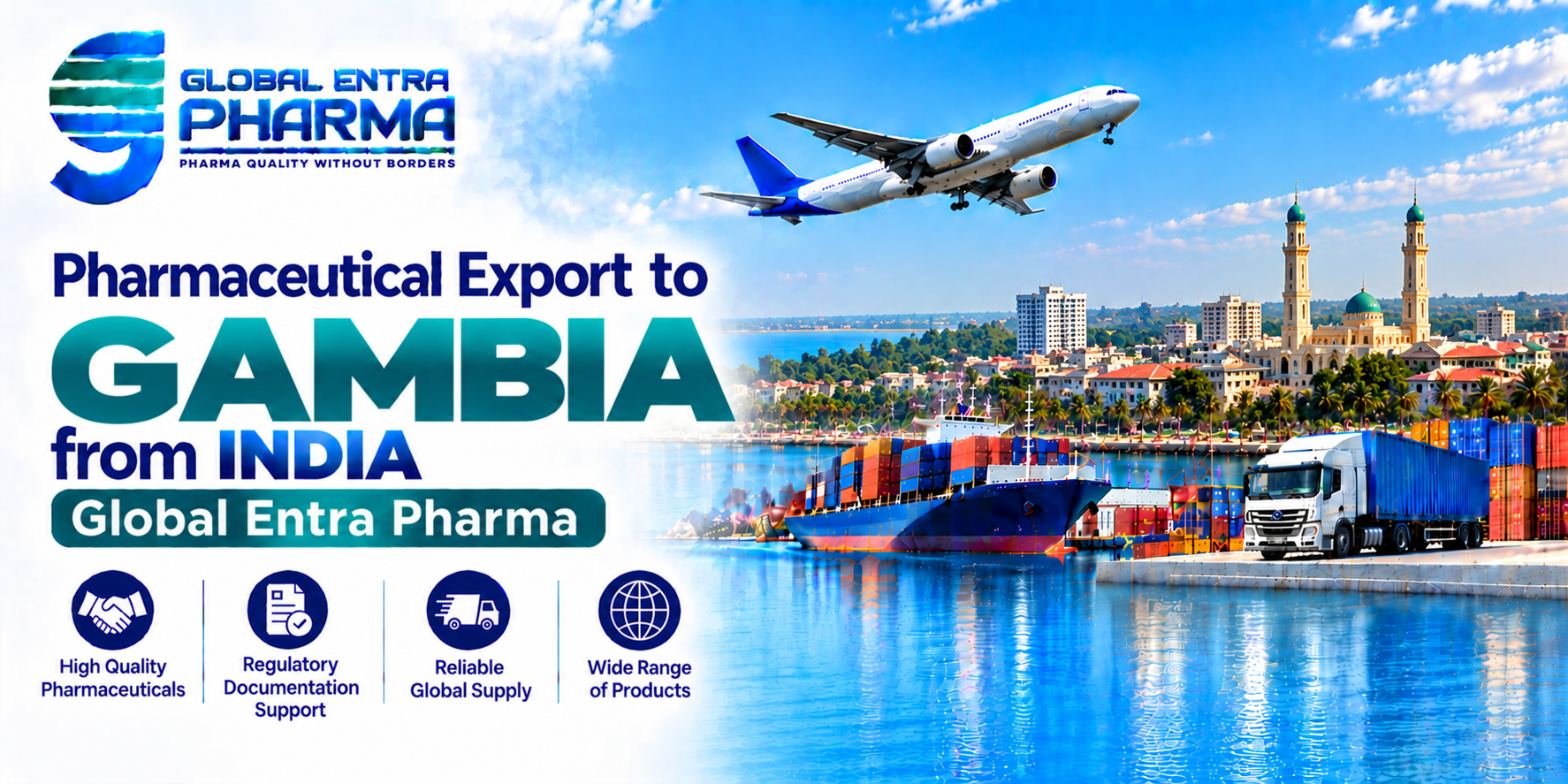 Pharmaceutical Export to Gambia from India | Global Entra Pharma